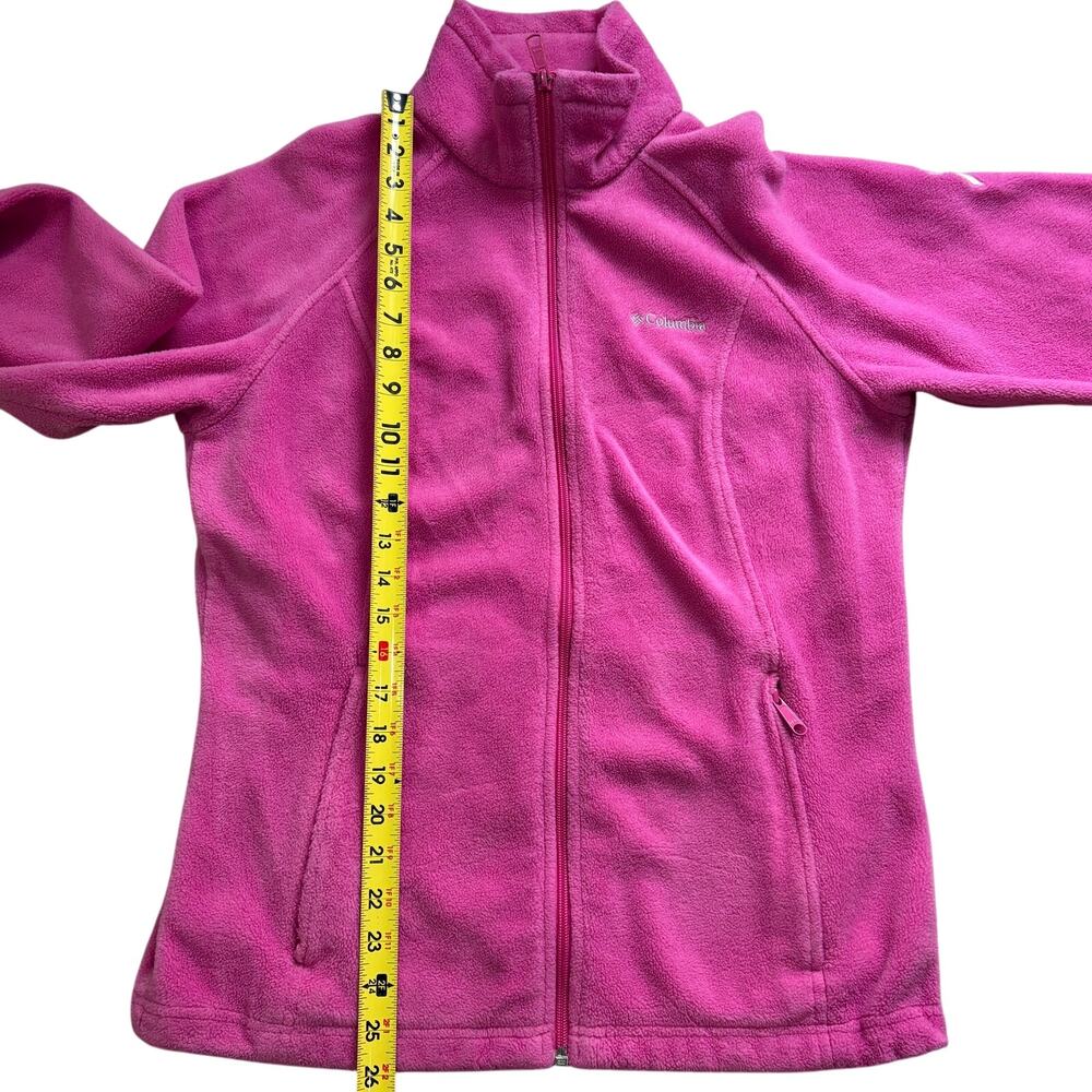 Columbia Women’s Full Zip Fleece Jacket Hot Pink Breast Cancer Awareness Large - Picture 5 of 5